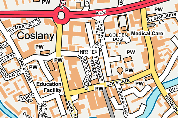 NR3 1EX map - OS OpenMap – Local (Ordnance Survey)