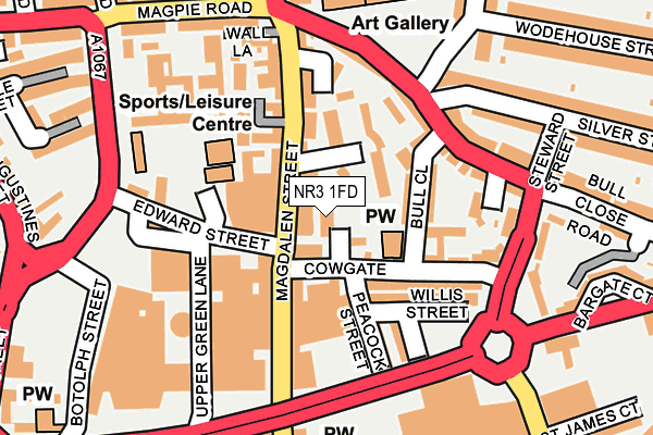 NR3 1FD map - OS OpenMap – Local (Ordnance Survey)