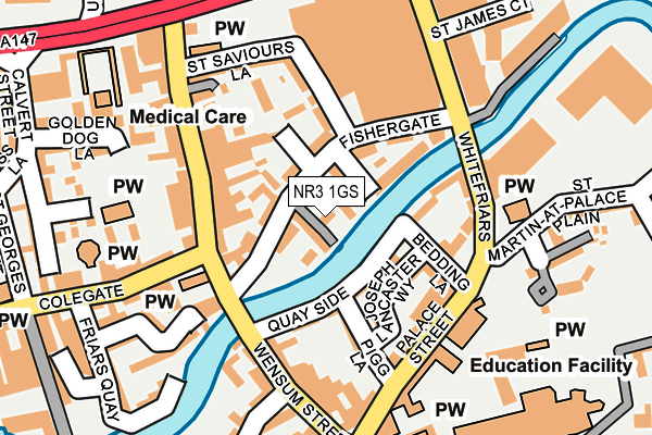 NR3 1GS map - OS OpenMap – Local (Ordnance Survey)