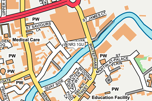 NR3 1GU map - OS OpenMap – Local (Ordnance Survey)