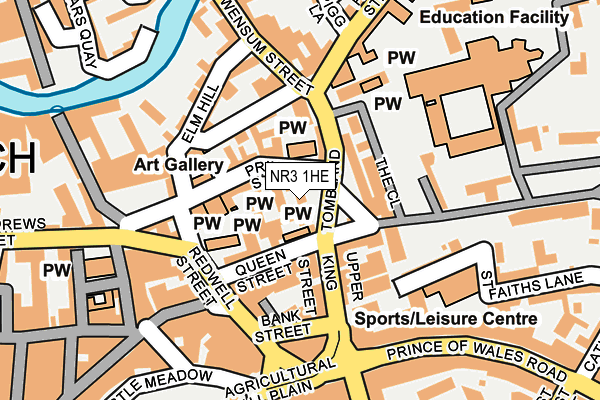 NR3 1HE map - OS OpenMap – Local (Ordnance Survey)