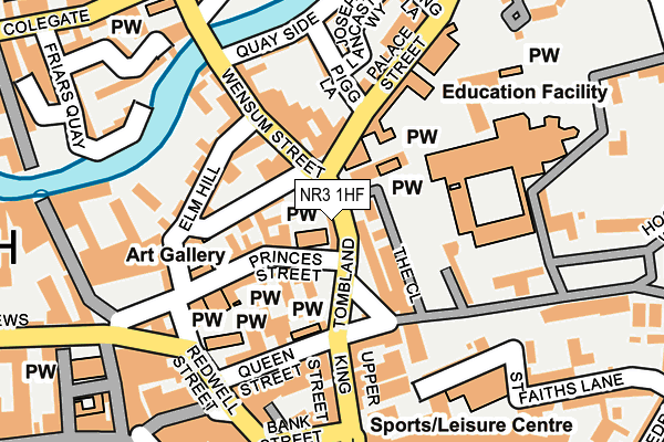 NR3 1HF map - OS OpenMap – Local (Ordnance Survey)