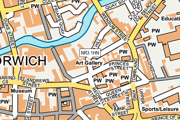 NR3 1HN map - OS OpenMap – Local (Ordnance Survey)