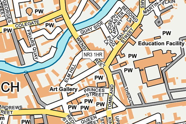 NR3 1HR map - OS OpenMap – Local (Ordnance Survey)
