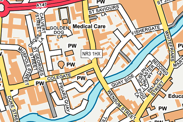 NR3 1HX map - OS OpenMap – Local (Ordnance Survey)