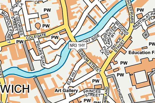 NR3 1HY map - OS OpenMap – Local (Ordnance Survey)