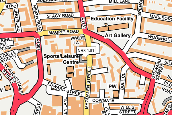 NR3 1JD map - OS OpenMap – Local (Ordnance Survey)