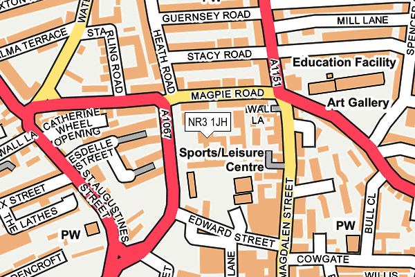 NR3 1JH map - OS OpenMap – Local (Ordnance Survey)