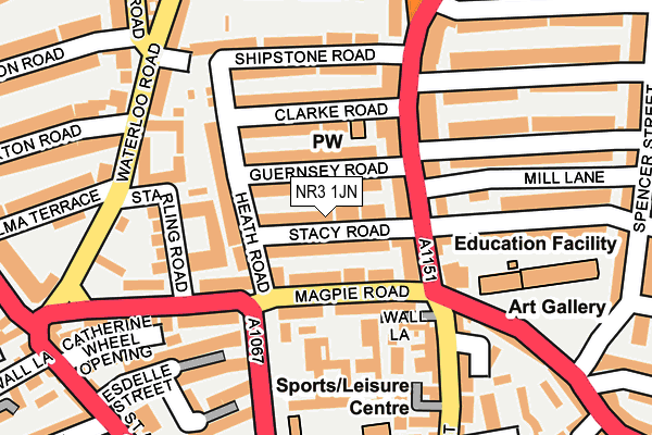 NR3 1JN map - OS OpenMap – Local (Ordnance Survey)