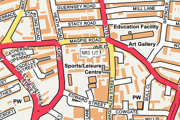 NR3 1JT map - OS OpenMap – Local (Ordnance Survey)