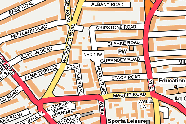 NR3 1JW map - OS OpenMap – Local (Ordnance Survey)