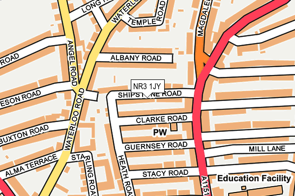 NR3 1JY map - OS OpenMap – Local (Ordnance Survey)