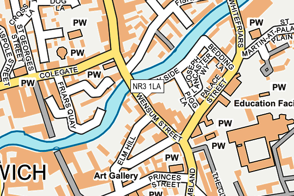 Map of THE HAIRDRESSER (NORWICH) LTD at local scale