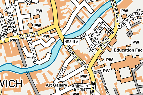 NR3 1LA map - OS OpenMap – Local (Ordnance Survey)