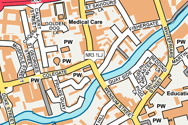 NR3 1LJ map - OS OpenMap – Local (Ordnance Survey)