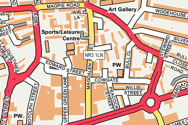 NR3 1LN map - OS OpenMap – Local (Ordnance Survey)