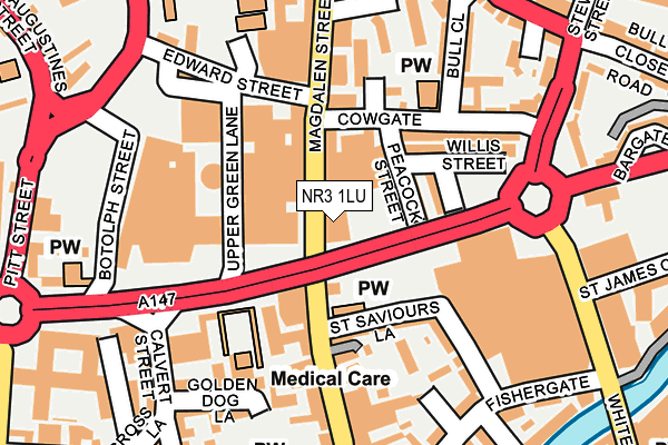 NR3 1LU map - OS OpenMap – Local (Ordnance Survey)