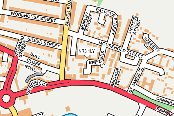 NR3 1LY map - OS OpenMap – Local (Ordnance Survey)