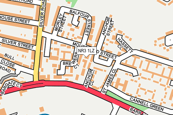 NR3 1LZ map - OS OpenMap – Local (Ordnance Survey)