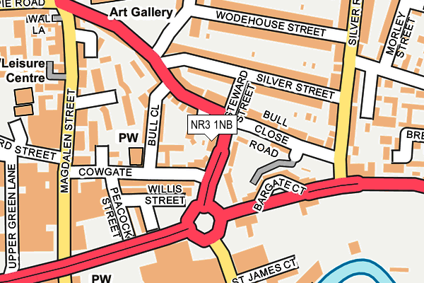 NR3 1NB map - OS OpenMap – Local (Ordnance Survey)