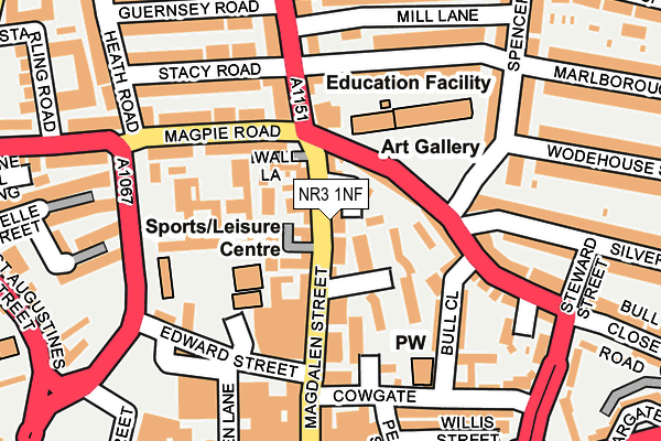 NR3 1NF map - OS OpenMap – Local (Ordnance Survey)