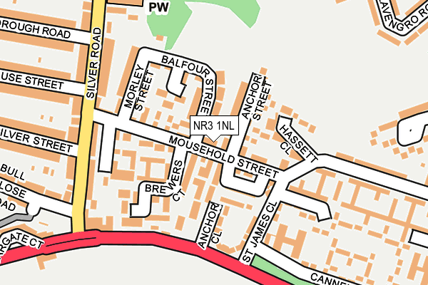 NR3 1NL map - OS OpenMap – Local (Ordnance Survey)