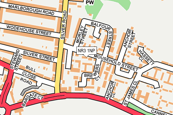 NR3 1NP map - OS OpenMap – Local (Ordnance Survey)