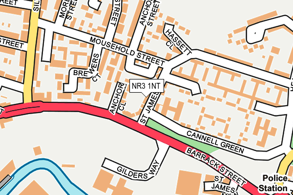 NR3 1NT map - OS OpenMap – Local (Ordnance Survey)