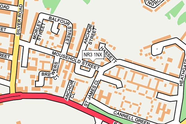 NR3 1NX map - OS OpenMap – Local (Ordnance Survey)