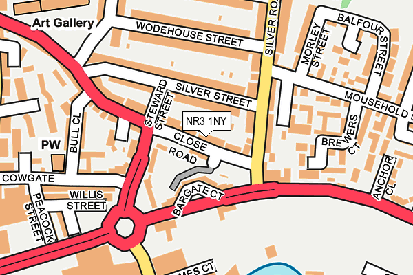 NR3 1NY map - OS OpenMap – Local (Ordnance Survey)