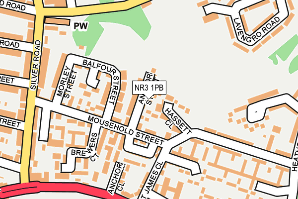 NR3 1PB map - OS OpenMap – Local (Ordnance Survey)