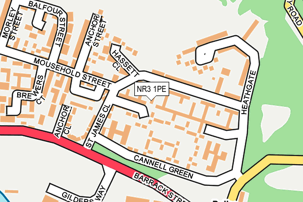 NR3 1PE map - OS OpenMap – Local (Ordnance Survey)