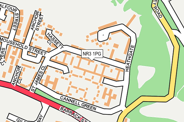 NR3 1PG map - OS OpenMap – Local (Ordnance Survey)