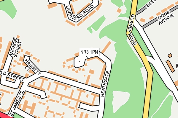 NR3 1PN map - OS OpenMap – Local (Ordnance Survey)