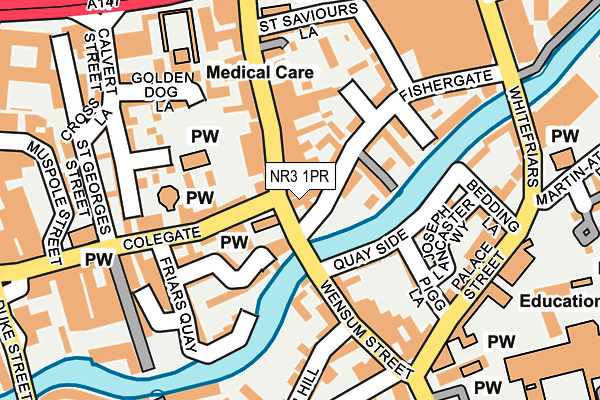 NR3 1PR map - OS OpenMap – Local (Ordnance Survey)