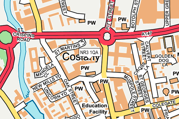 NR3 1QA map - OS OpenMap – Local (Ordnance Survey)