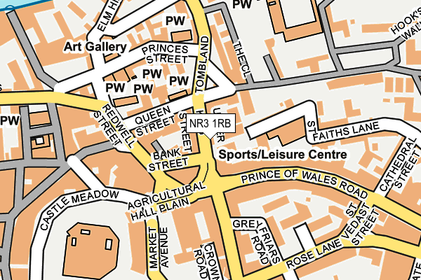 NR3 1RB map - OS OpenMap – Local (Ordnance Survey)