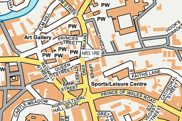 NR3 1RE map - OS OpenMap – Local (Ordnance Survey)