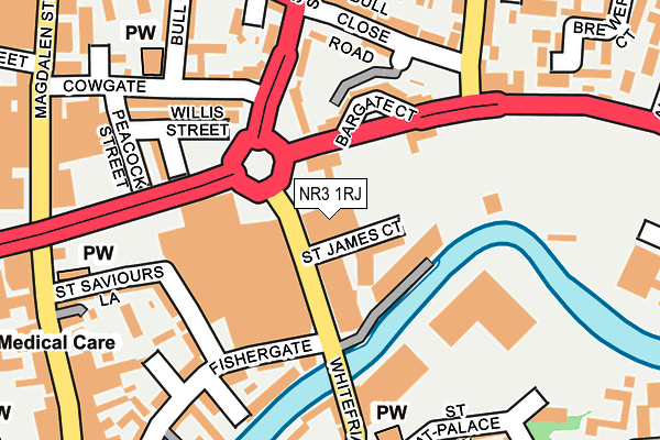 NR3 1RJ map - OS OpenMap – Local (Ordnance Survey)