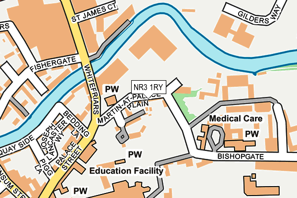 NR3 1RY map - OS OpenMap – Local (Ordnance Survey)