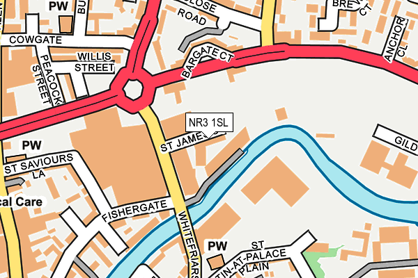 NR3 1SL map - OS OpenMap – Local (Ordnance Survey)