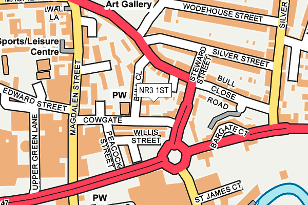 NR3 1ST map - OS OpenMap – Local (Ordnance Survey)