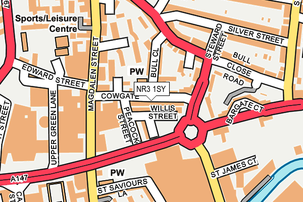 NR3 1SY map - OS OpenMap – Local (Ordnance Survey)