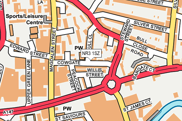 NR3 1SZ map - OS OpenMap – Local (Ordnance Survey)