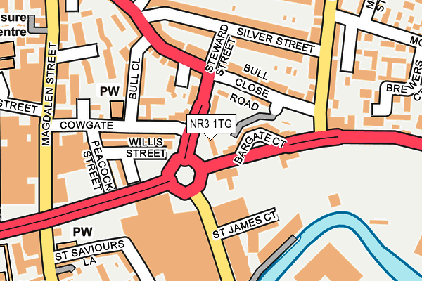 NR3 1TG map - OS OpenMap – Local (Ordnance Survey)