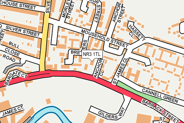 NR3 1TL map - OS OpenMap – Local (Ordnance Survey)
