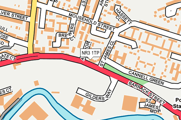 NR3 1TP map - OS OpenMap – Local (Ordnance Survey)
