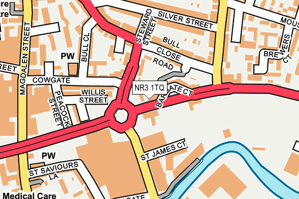 NR3 1TQ map - OS OpenMap – Local (Ordnance Survey)