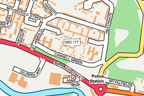 NR3 1TT map - OS OpenMap – Local (Ordnance Survey)
