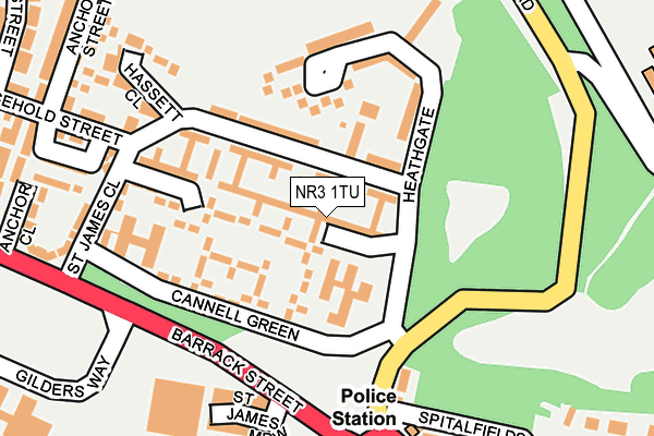 NR3 1TU map - OS OpenMap – Local (Ordnance Survey)